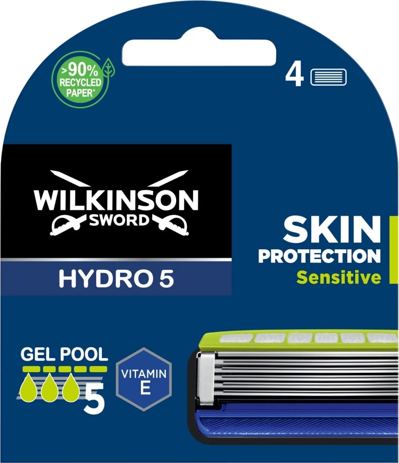 Rezerva për brisk Wilkinson Hydro 5 Skin Protection Sensitive për meshkuj, 4 copë