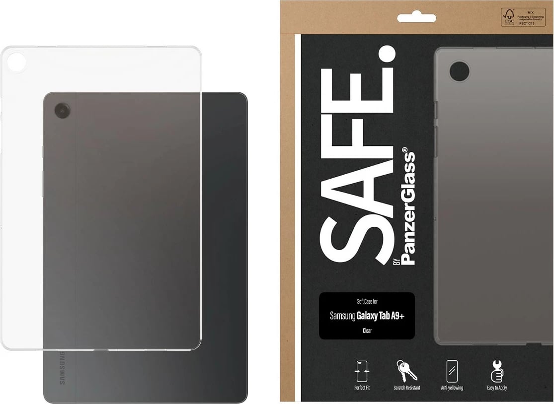 Mbështjellës PanzerGlass SAFE TPU Samsung Galaxy Tab A9+ transparent