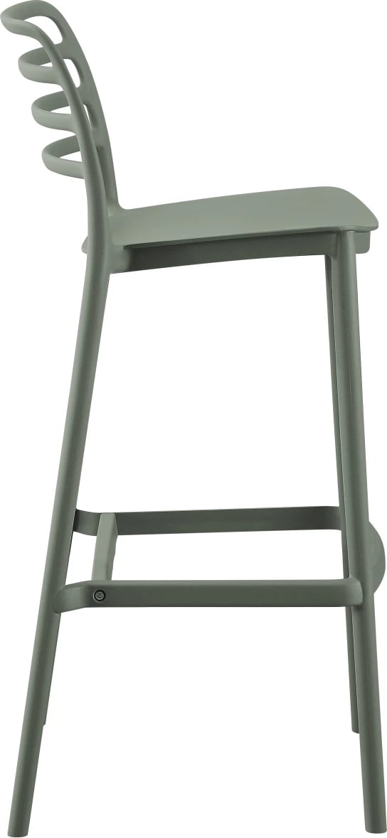 Karrige për bar polipropileni SNOD FH6099.07, ngjyrë ulliri, 37.2x50x101.5H cm