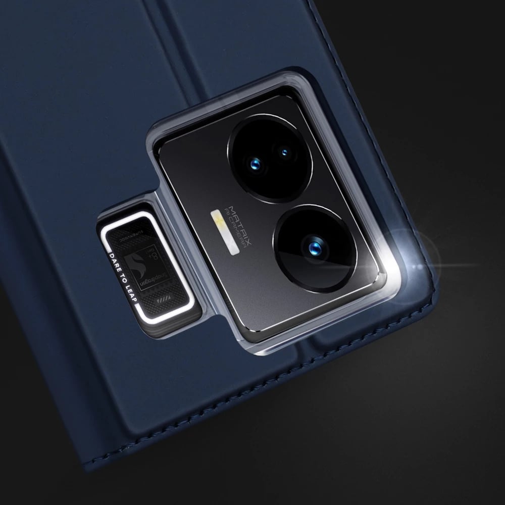Mbështjellës Dux Ducis Skin Pro për Realme GT Neo 5 / Realme GT3, me kapak, xhep kartelash, funksion standi, e zezë Mbështjellës Dux Ducis Skin Pro për Realme GT Neo 5 / Realme GT3, me kapak, xhep kartelash, funksion standi, e zezë