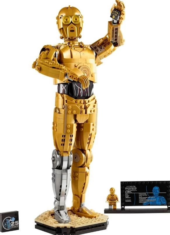 Set LEGO Star Wars C-3PO 75398, 1138 pjesë, i artë, për të rritur