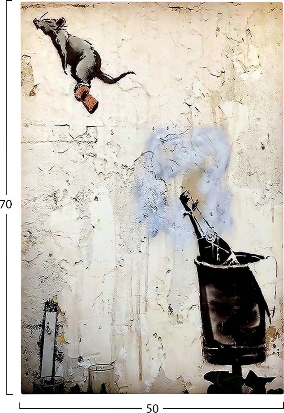 Pikturë muri GOBI, kanavacë e printuar, shumëngjyrëshe, 50x3x70cm