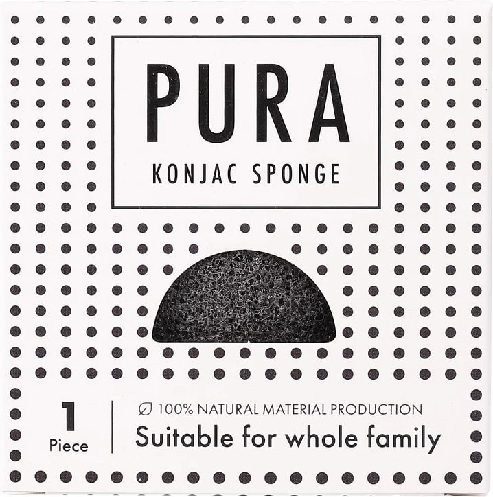Sfungjer për fytyrë Sister Young Pura Konjac Sponge për femra e zezë, 1 copë