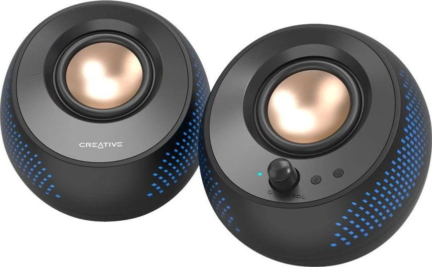 Altoparlantë kompjuteri Creative Labs Pebble X, 2.0, Bluetooth, RGB, të zi