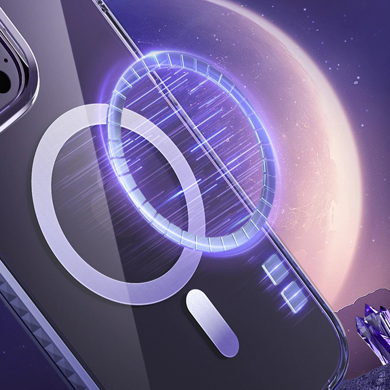Mbështjellës Kingxbar Ice Crystal Series për iPhone 14, MagSafe, Gri