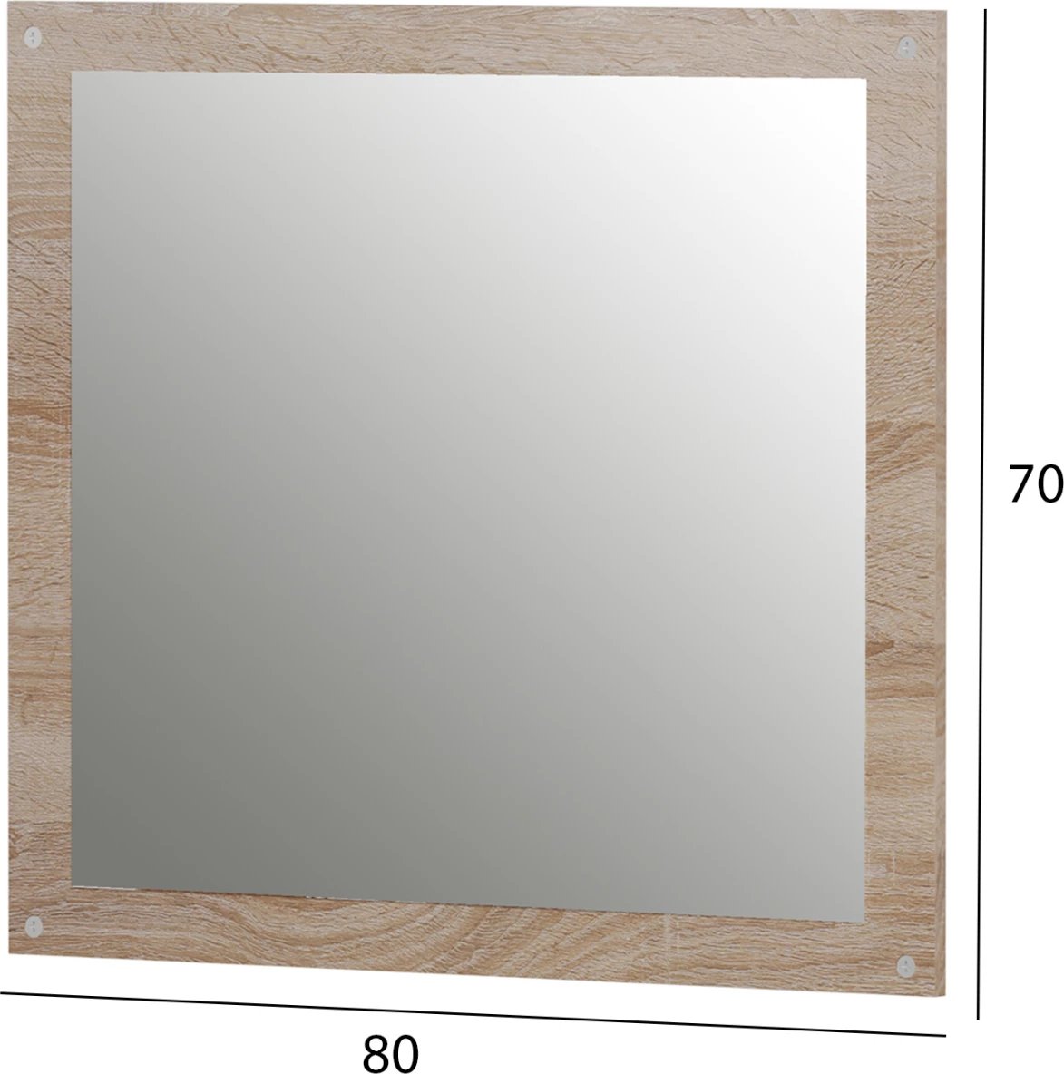 Pasqyrë muri FH4360 melaminë ngjyrë sonama 80x70x1.8 cm