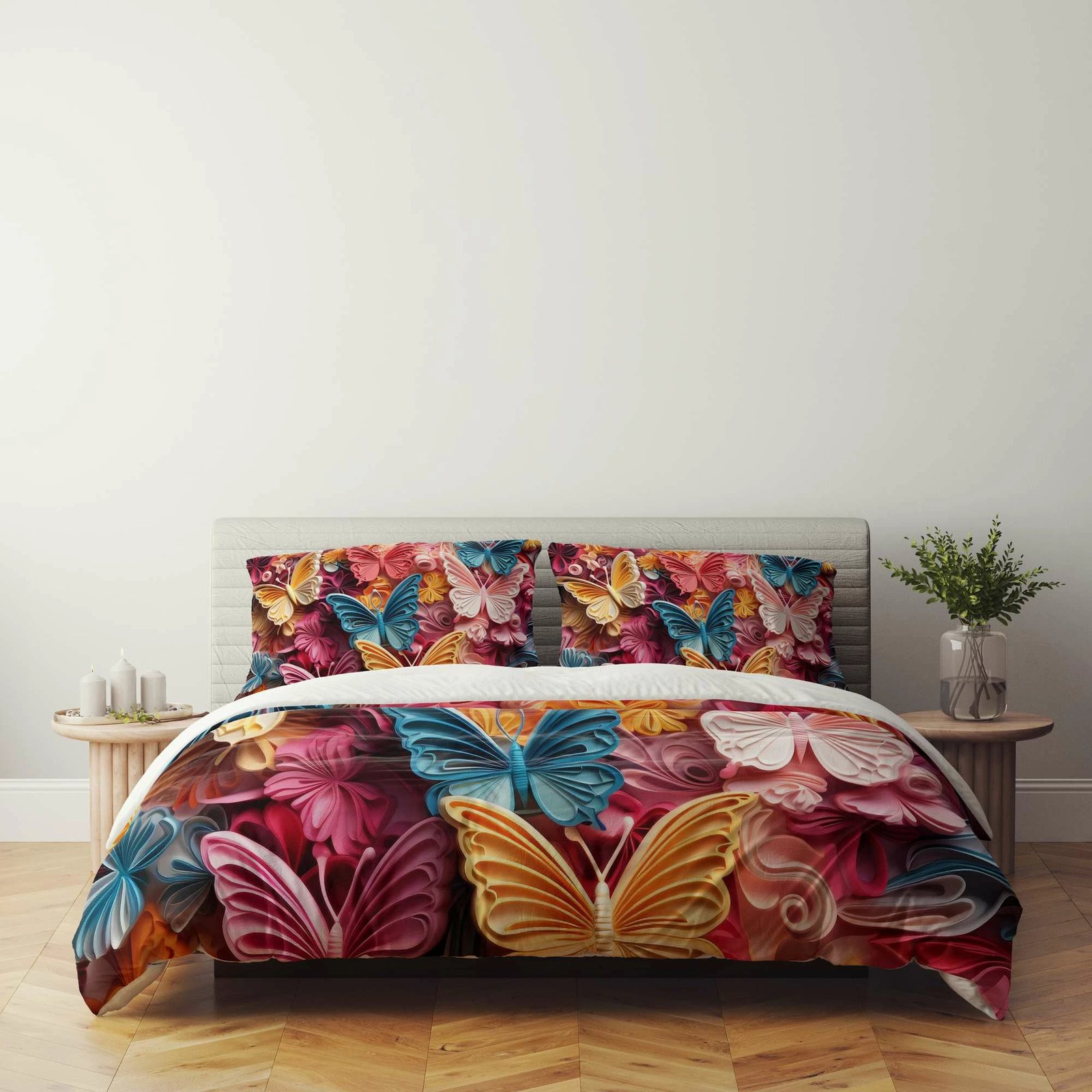 Set mbulesë për jorgan King, L'essentiel, shumëngjyrëshe, FLW_DVT25-35