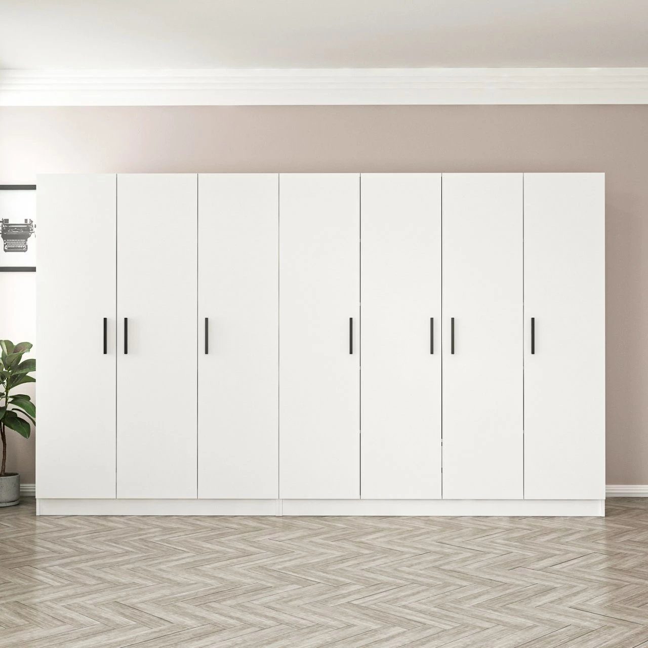 Dollap i madh Skye Decor, i bardhë, 2220