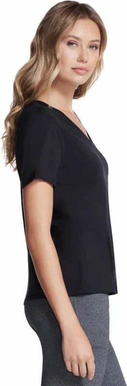 Maicë Skechers për femra, e zezë