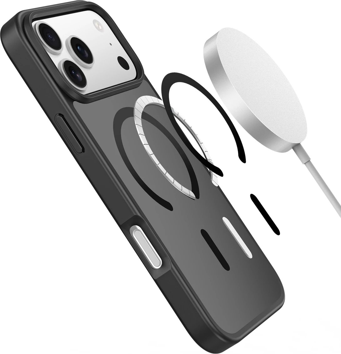 Mbështjellës Dux Ducis Yind për iPhone 17 Pro, MagSafe, i zi