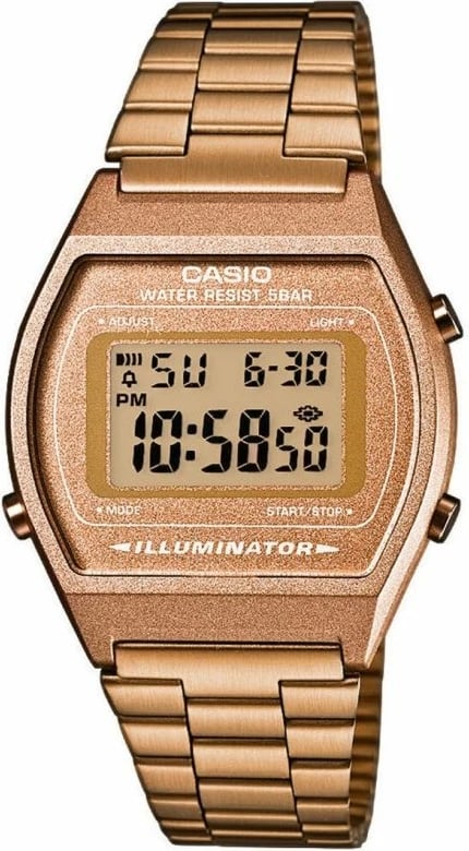 Orë dore digjitale për femra Casio, rozë gold