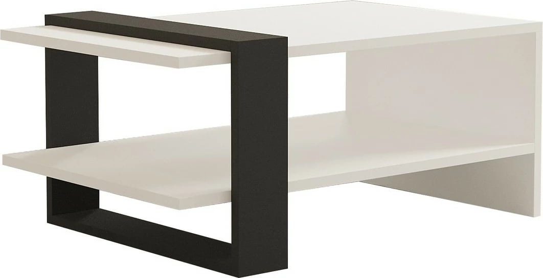 Tavolinë kafeje dy kate, Hanah Home, Funda, anthracite dhe e bardhë