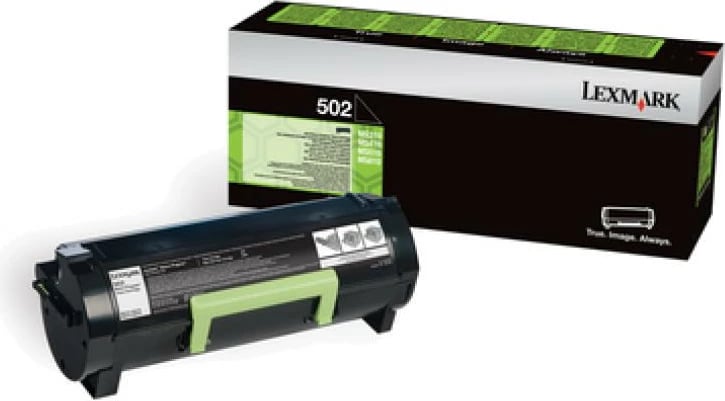 Toner Lexmark 502 (50F2000) kapacitet standard 1100–1700 faqe, i zi, paketim 1 copë