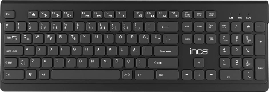 Set tastaturë dhe maus Inca IWS-519, USB-C/A, dizajn ergonomik, e zezë