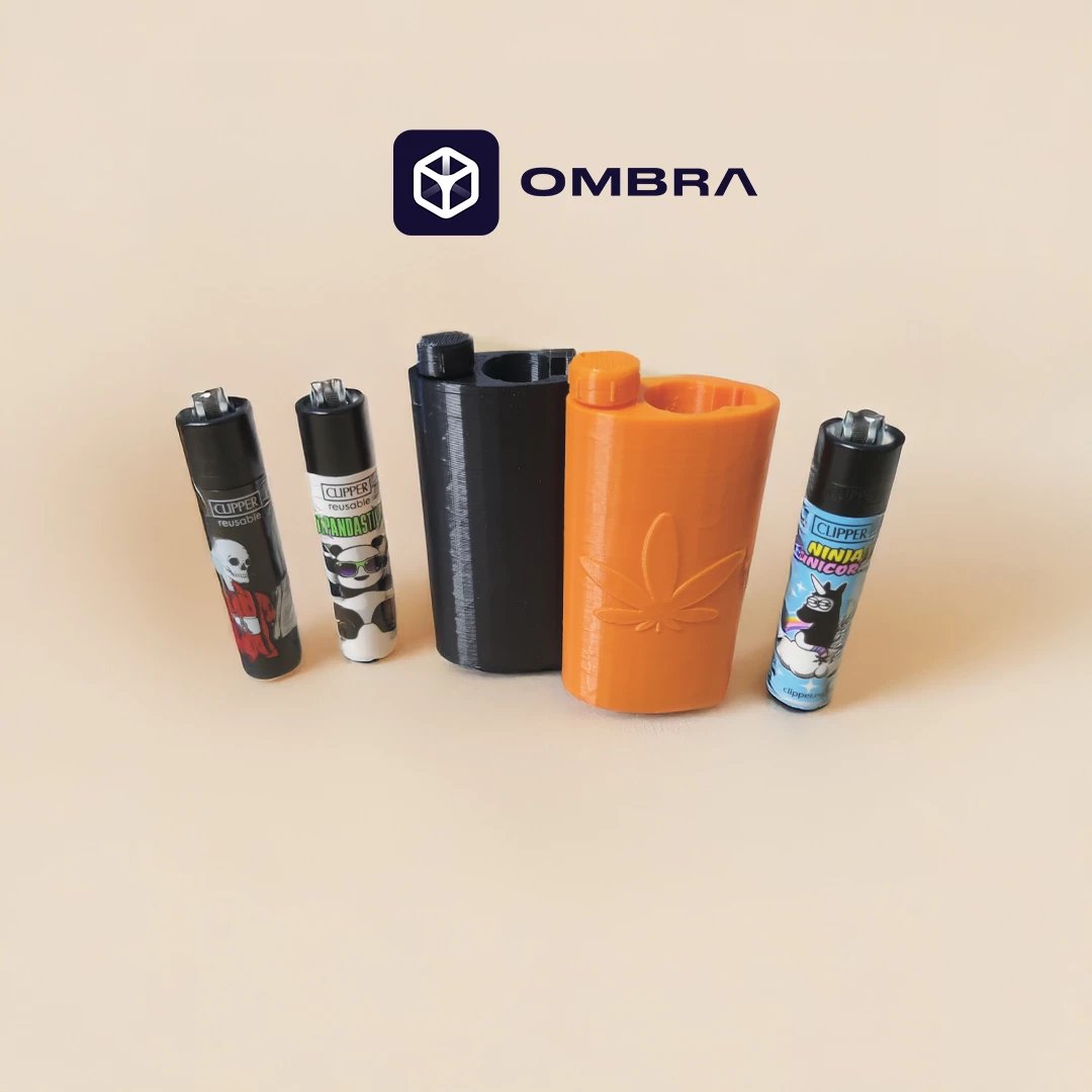 Mbajtëse për çakmak Clipper, e zezë