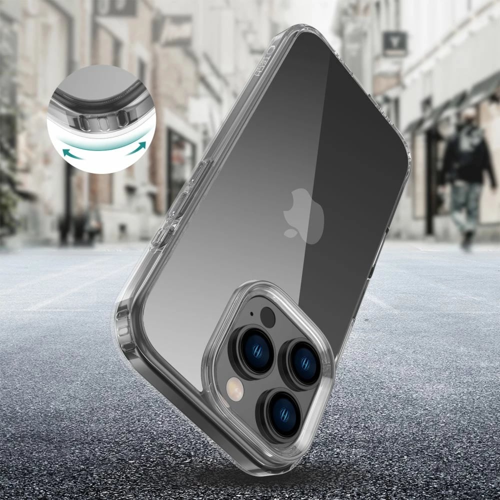 Mbështjellës Tech-Protect FlexAir Hybrid për iPhone 16 Pro, Transparent