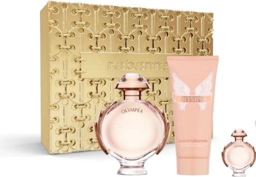 Set Eau de Parfum për femra Paco Rabanne Olympéa, 80ml, 3 copë