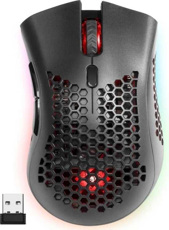 Maus wireless Defender Warlock GM-709L, RGB, 2400 dpi, i zi
