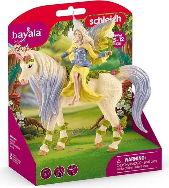 Figurë lodër Schleich BAYALA Fairy Sera me njëbrirësh, shumëngjyrëshe