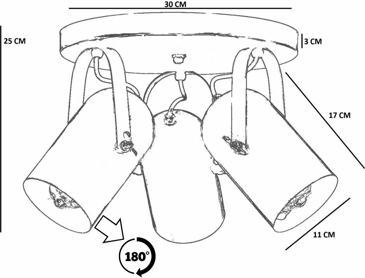 Llambadar metalik Opviq, 8995-3, ngjyrë e zezë dhe ari
