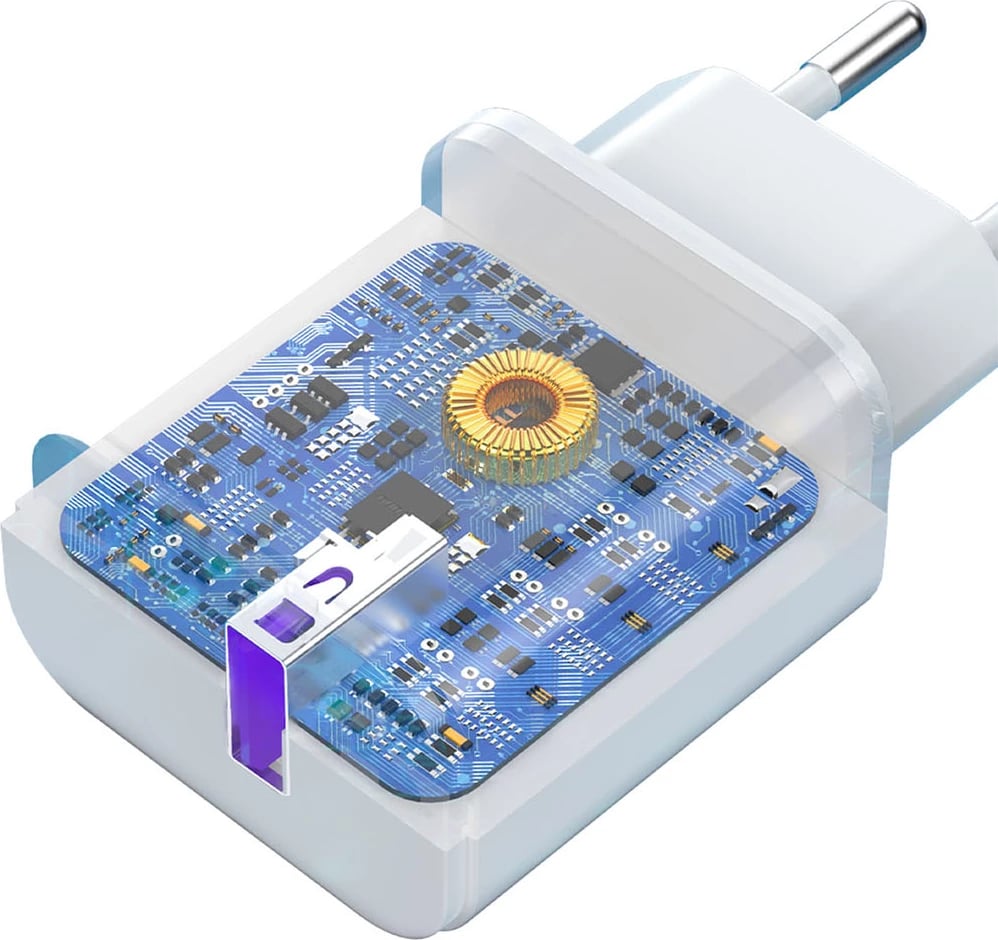 Karikues rrjeti Dudao A20EU me kabllo USB-A në Lightning, 18W, Bardhë Karikues rrjeti Dudao A20EU me kabllo USB-A në Lightning, 18W, Bardhë