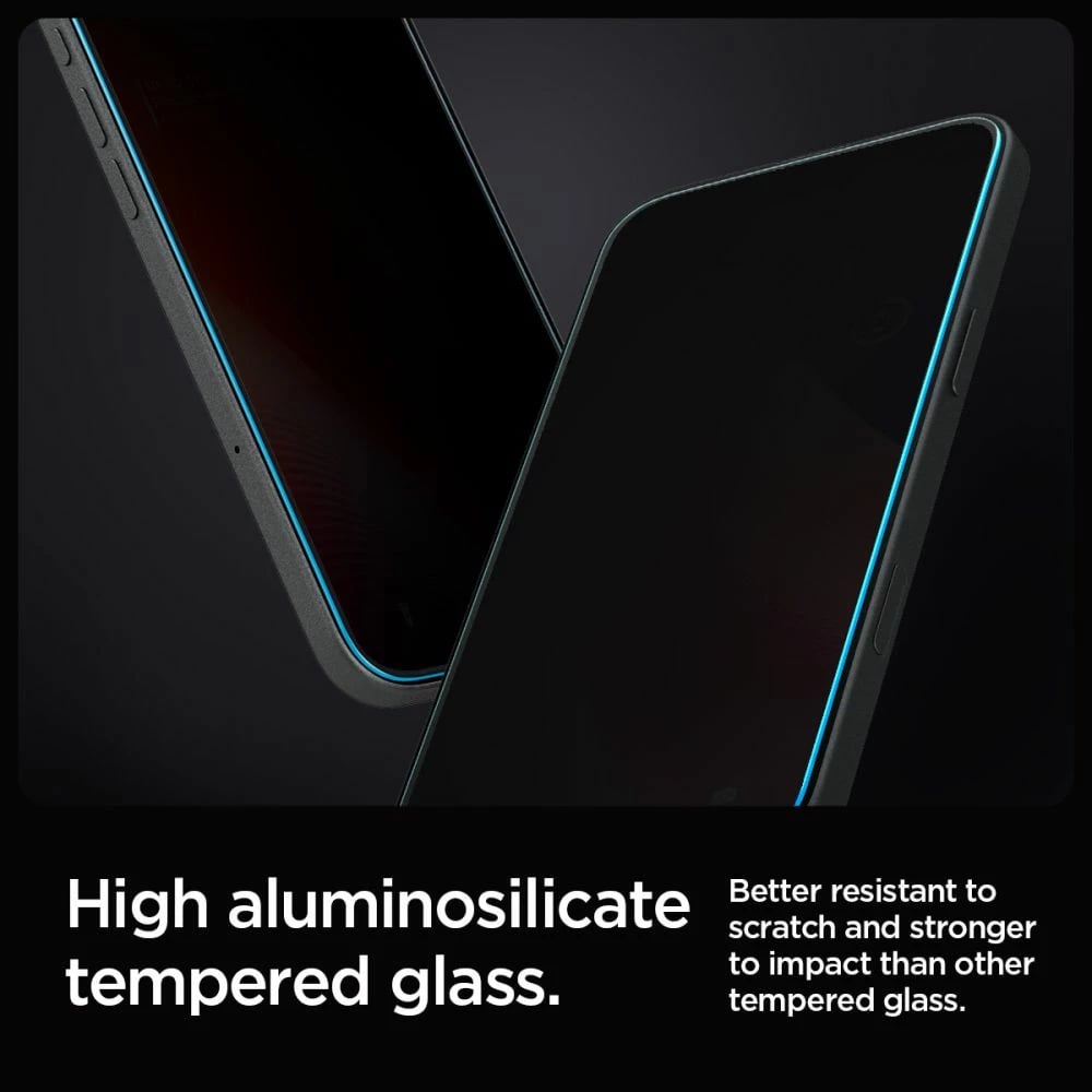 Xham mbrojtës Spigen Glas.tR EZ Fit Privacy për iPhone 16 Pro Max, 2 copë