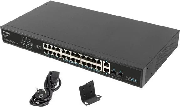Switch Lanberg RSFE-24P-2C-360, 24x PoE+, 2x SFP, 1U, i zi Switch Lanberg RSFE-24P-2C-360, 24x PoE+, 2x SFP, 1U, i zi