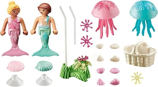 Set figurash Playmobil Princess Magic 71504, Little Mermaids me kandil deti, 30 pjesë