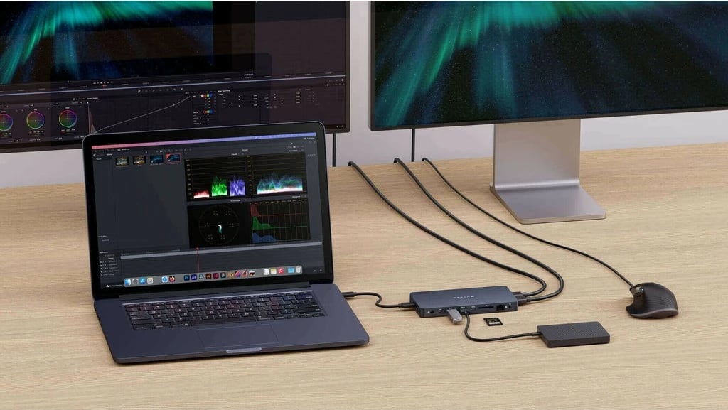 Docking station Targus Hyperdrive EcoSmart Gen.2 Dual, USB Type-C, HDMI, Ethernet, SD, 10Gbps, blu