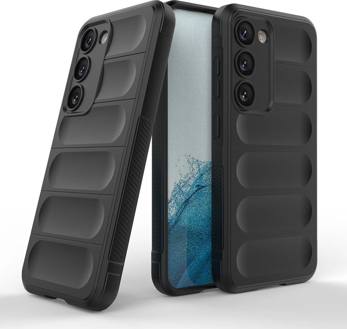 Mbështjellës Hurtel Magic Shield Case për Samsung Galaxy S23+, i zi