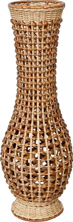 Vazo druri-ratan pe ngjyrë natyrale D25x70cm