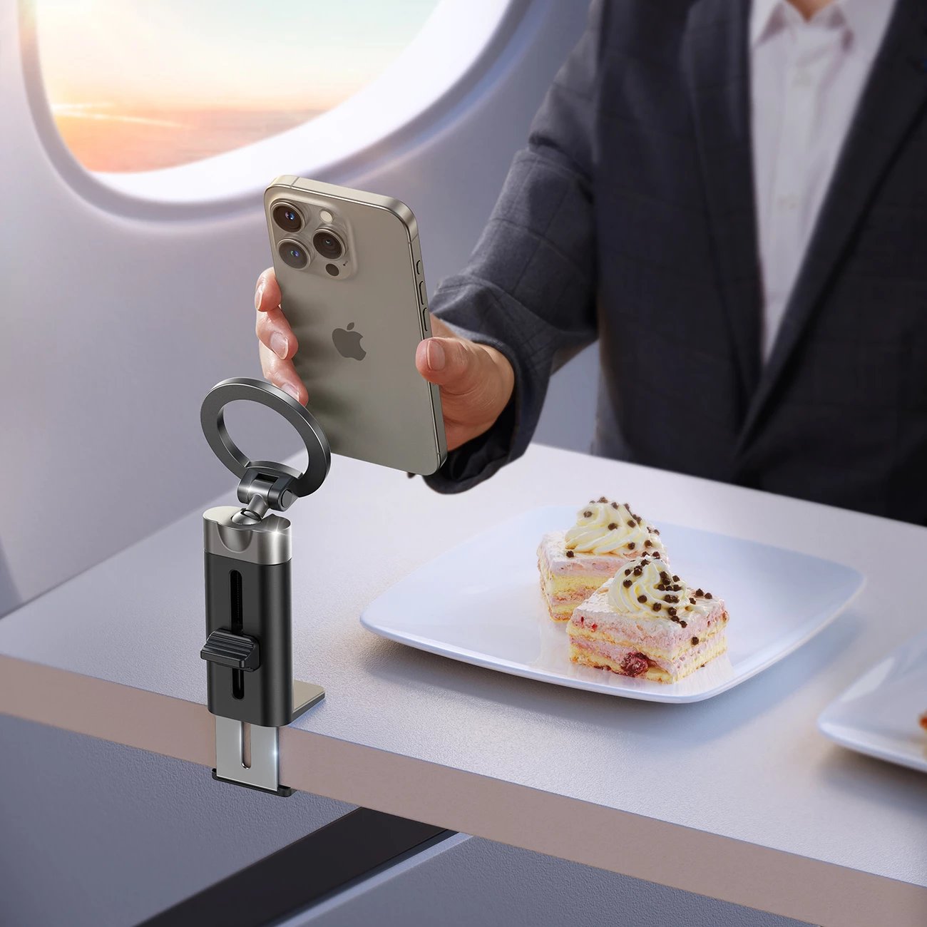 Mbajtës magnetik udhëtimi për telefon Joyroom JR-ZS413, për telefona 4.7-7.0", i zi