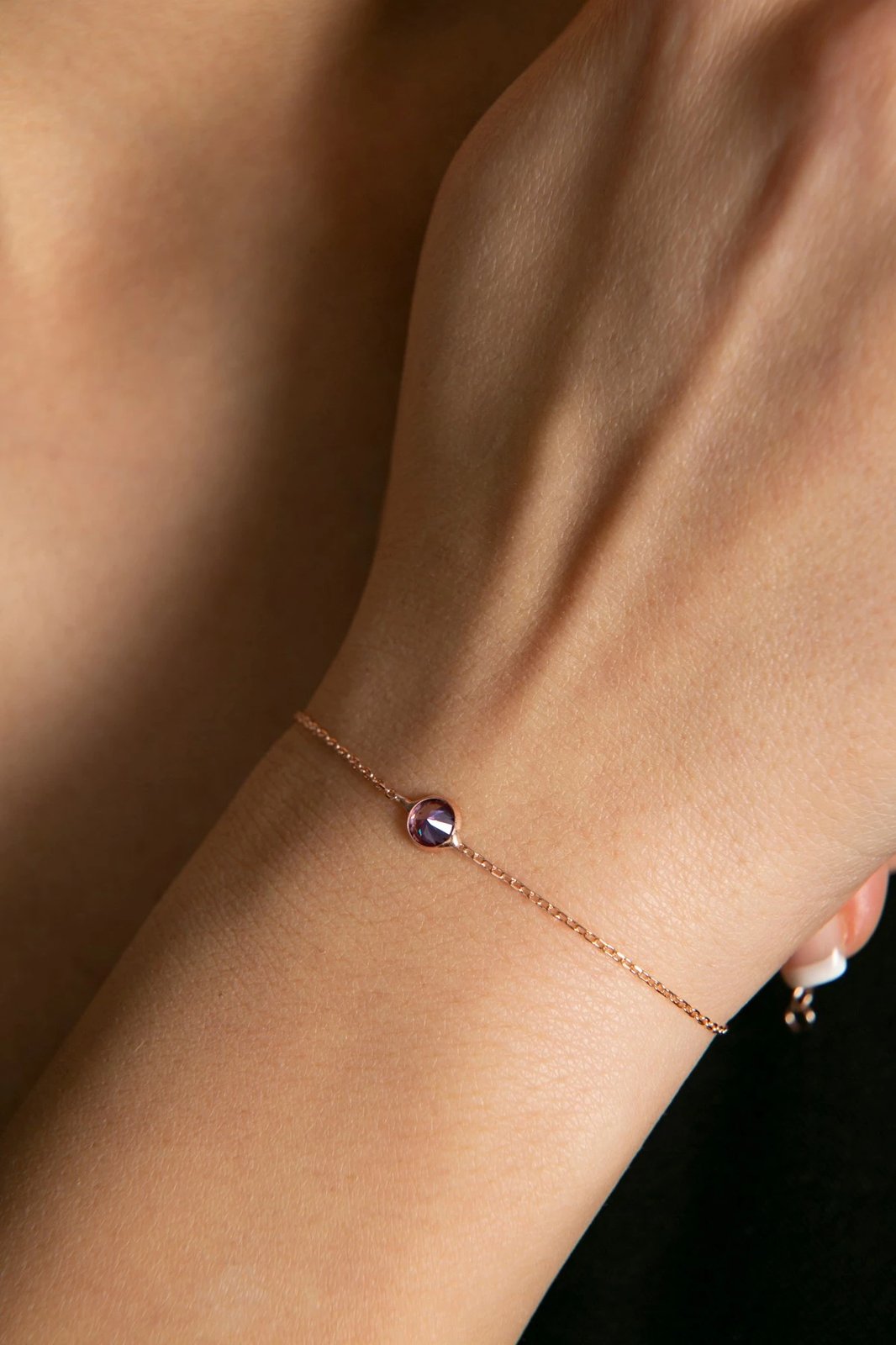 Byzylyk argjendi, ngjyrë rozë e artë, Elika Silver, TFNY65178