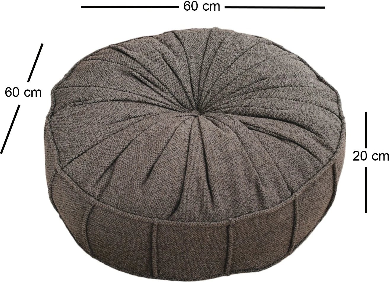 Jastëk Atelier del Sofa, vintage, ngjyrë antracit