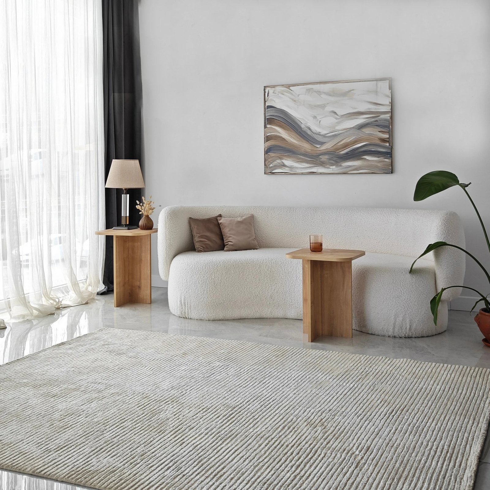 Set tavolinash anësore Hanah Home, Blues Set, ngjyrë lis, dy copë