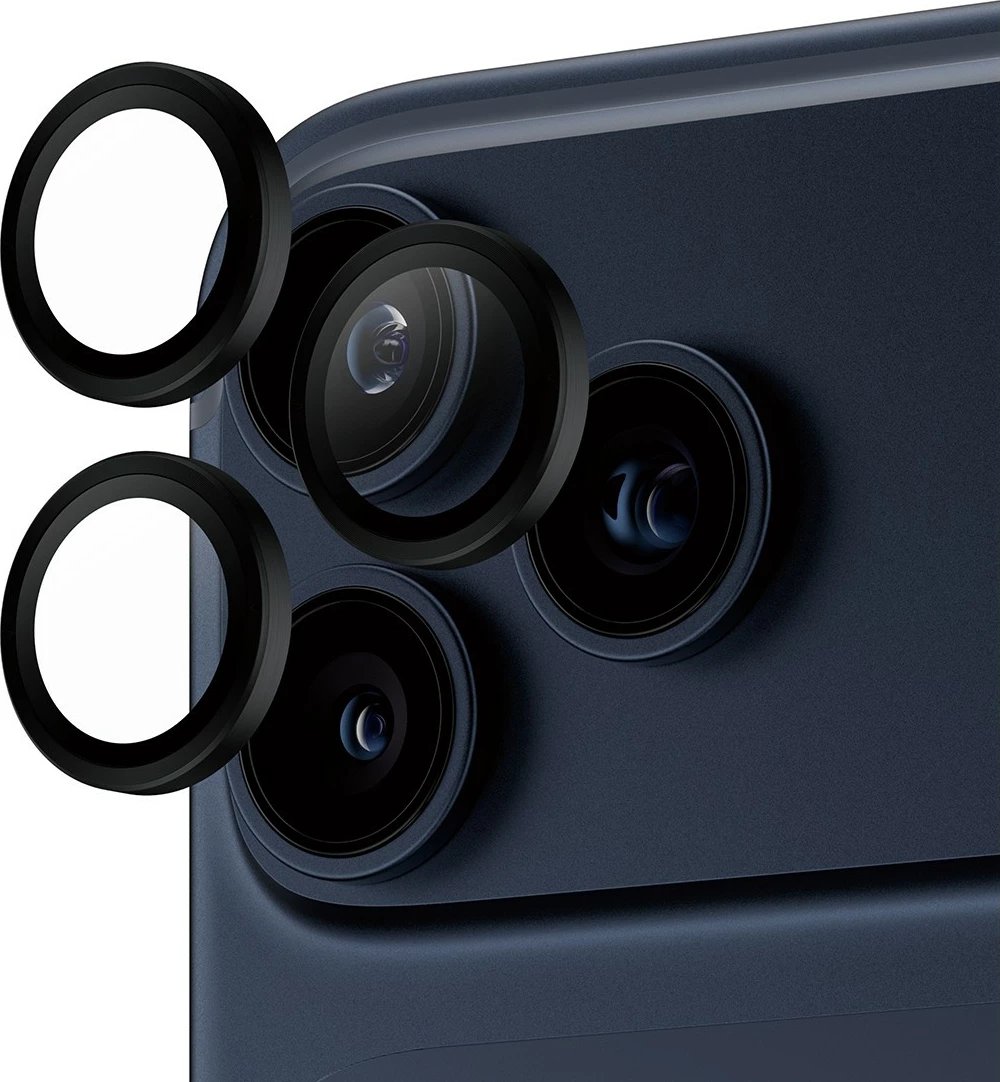 Mbështjellës kamerash PanzerGlass Hoops për iPhone 17 Pro/Pro Max/16 Pro/Pro Max, e zezë
