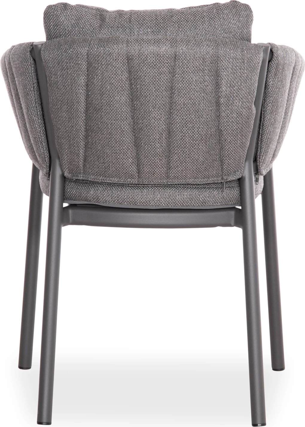 Karrige ngrënieje SHANKS, alumin, material OLEFIN, ngjyrë gri e errët, 62x60x75-80cm