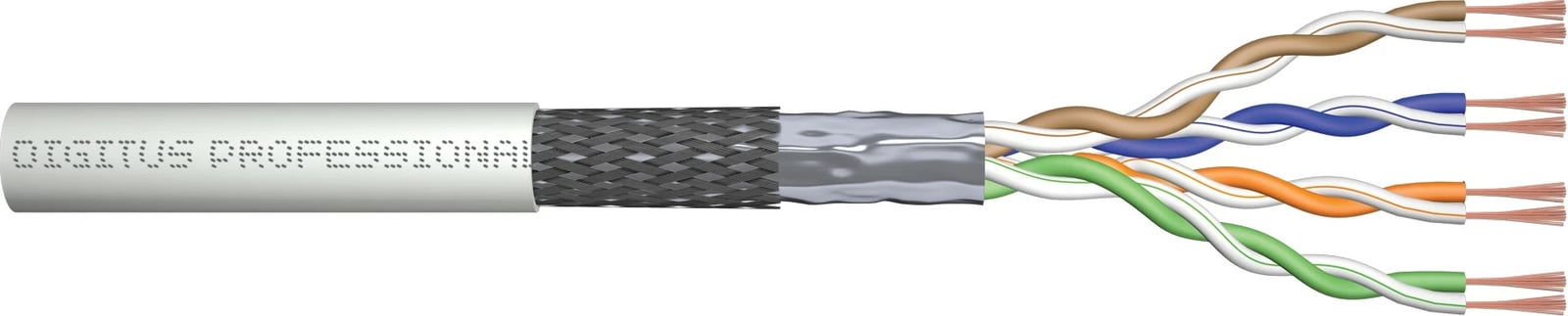 Kabllo rrjeti Digitus CAT 5e SF/UTP, 100m, gri