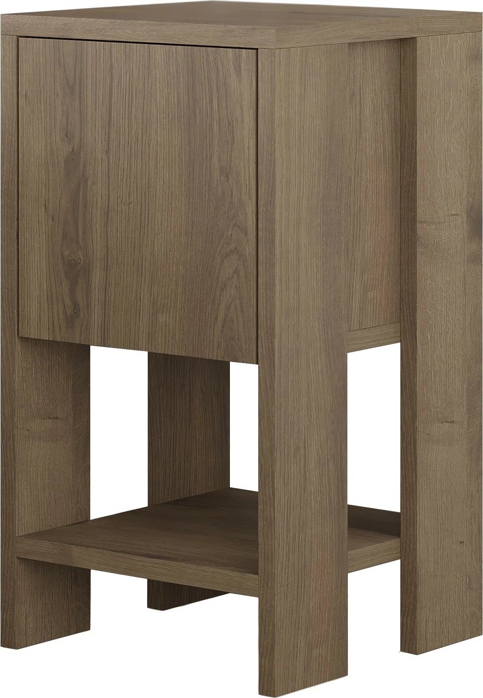 Komodinë anës krevati Skye Decor, ngjyrë Hitit, Ema