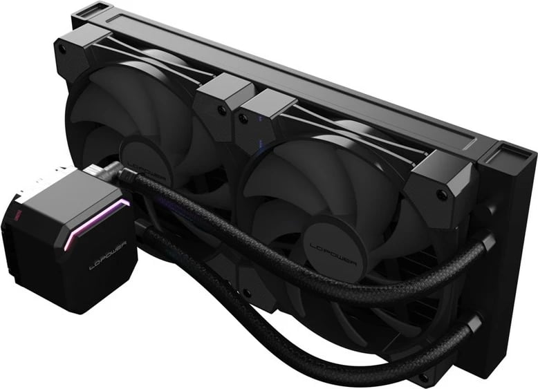 Ftohës uji all-in-one LC-Power LC-CC-280-B, 2x140mm, RGB, i zi