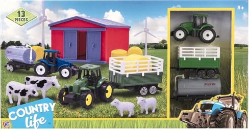 Country Life - Farmyard Tractor & Figures Playset