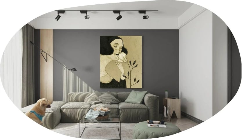 Pasqyrë murale Hanah Home, Vanomi, e zezë