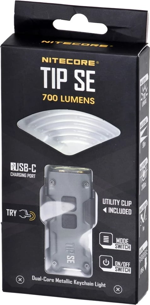 Dritë varëse LED Nitecore TIP SE, 500 mAh, gri