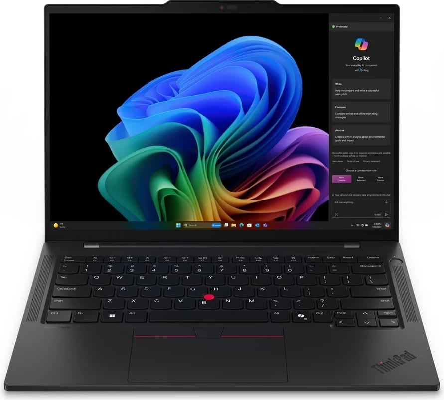 Laptop Lenovo ThinkPad T14s Gen 6 Copilot+ PC, 14", Snapdragon X1E-78-100, 32 GB RAM, 1 TB SSD, Zi