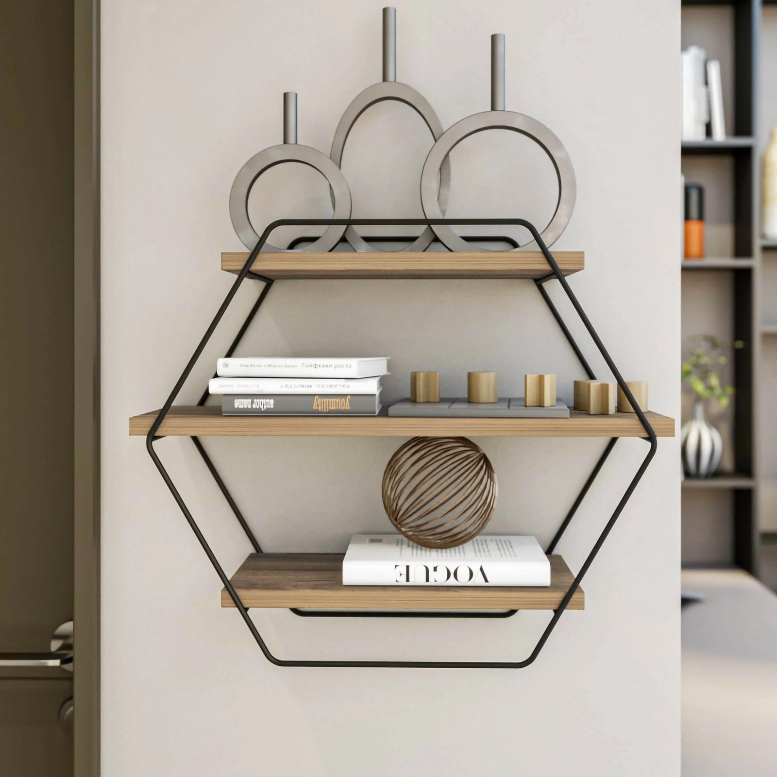 Raft muri Azra, Skye Decor, ngjyrë Atlantic Pine