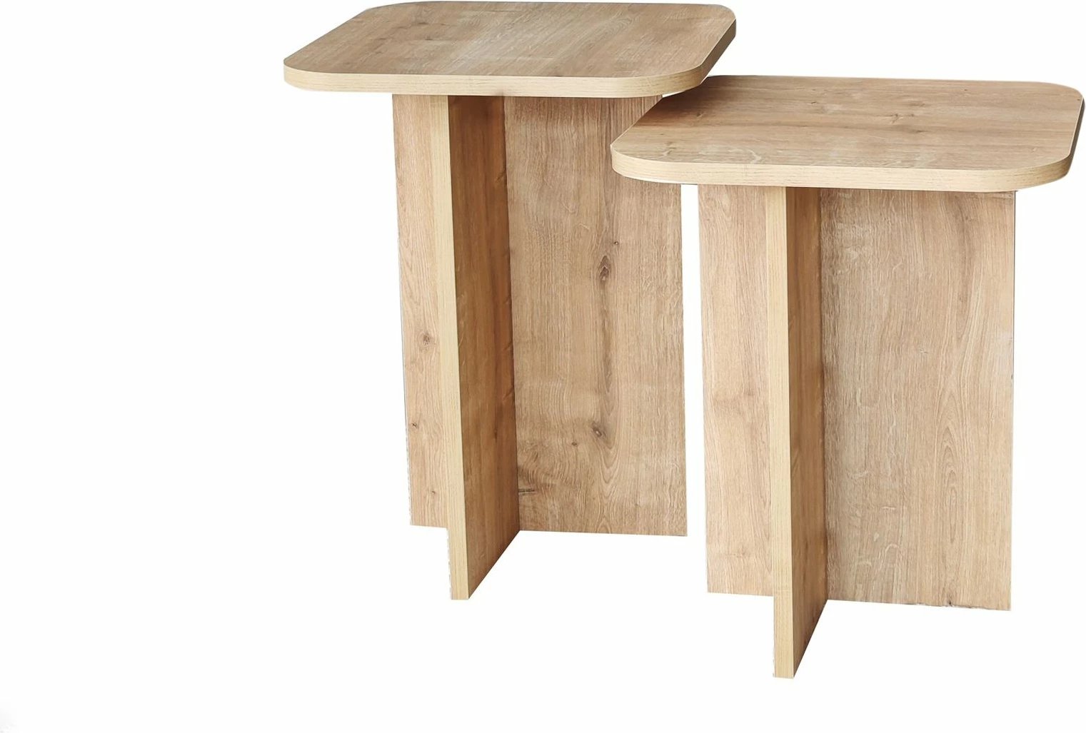 Set tavolinash anësore Hanah Home, Blues Set, ngjyrë lis, dy copë