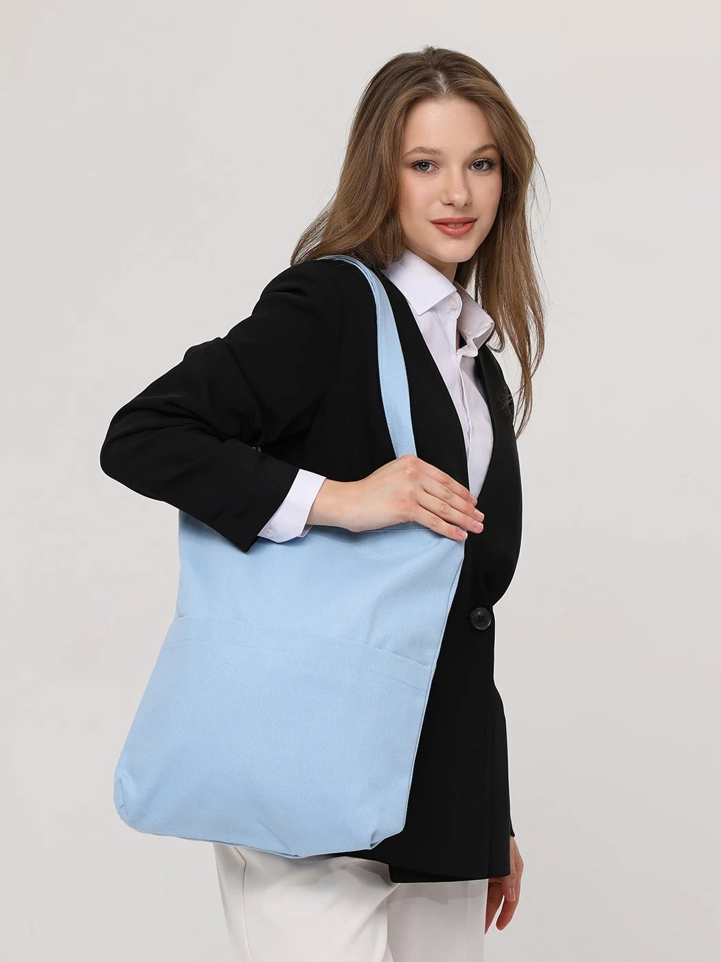 Torbë tote Zoozie Bags, ngjyrë e kaltër, 2069