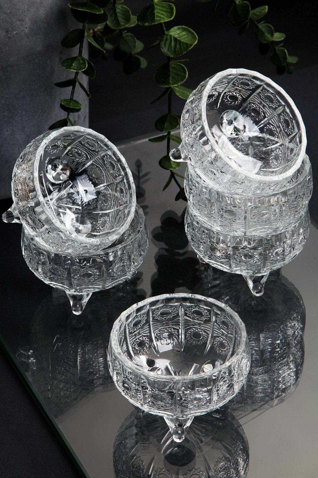 Set tasash prej qelqi (6 copë), Hermia Concept, İP-AHE6B - Eye Plain