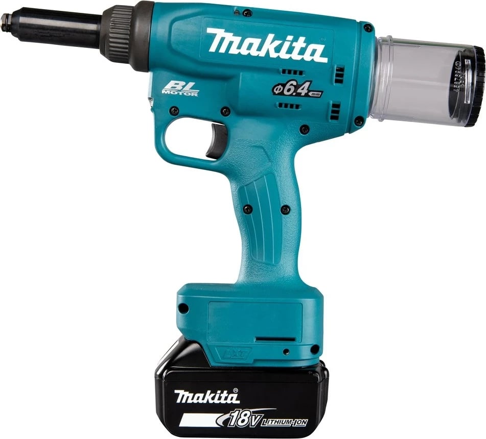 Riveter dore Makita DRV250RFJ, elektrik, 18V, Blu