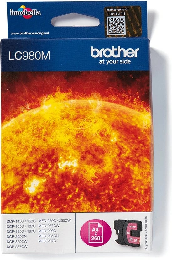 Toner Brother LC980M magenta, 260 faqe, origjinal